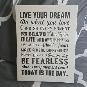 Inspirational Word Canvas